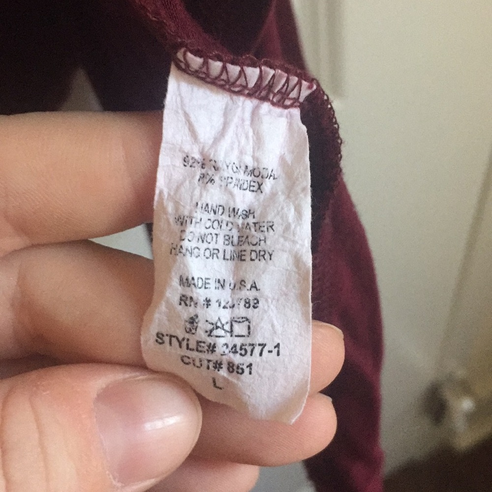 Maroon T-shirt dress - Picture 2 of 2